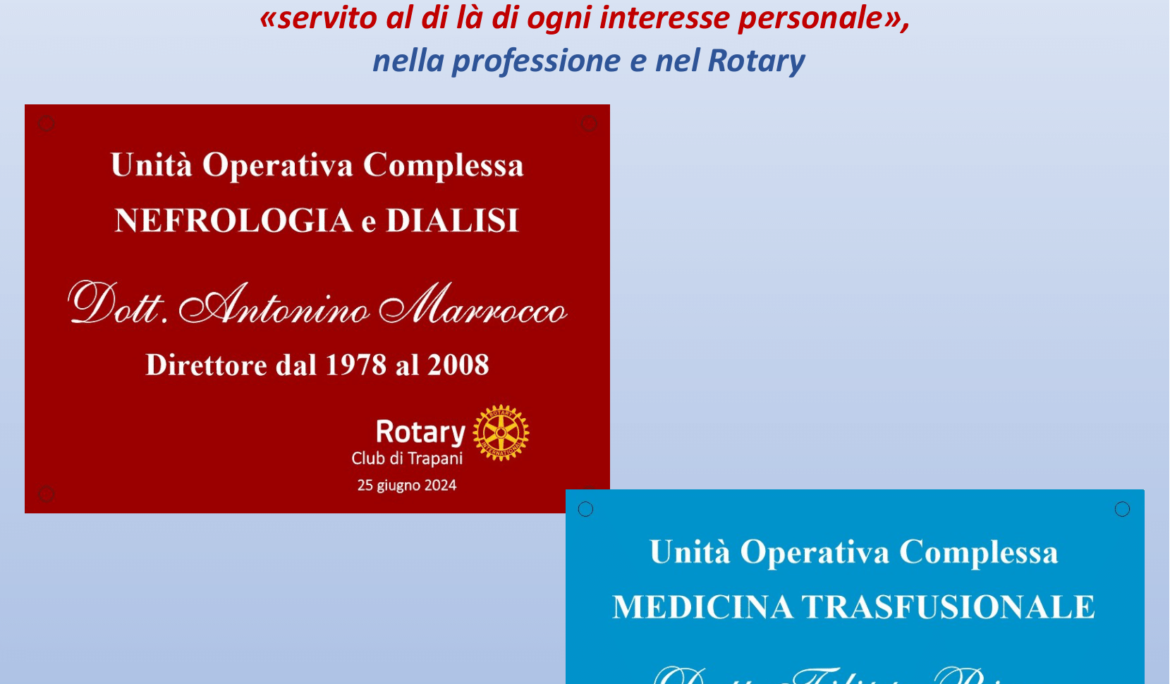 Intitolazione reparti ospedale S.A.Abate di Trapani